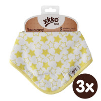 Bamboo bandana XKKO BMB - Little Stars Lemon 3x1ps Wholesale packing