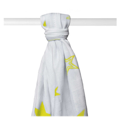 Bamboo muslin towel XKKO BMB 90x100 - Lemon Stars