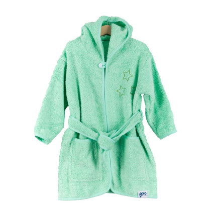 Organic Cotton Terry Bathrobe XKKO Organic - Mint Stars