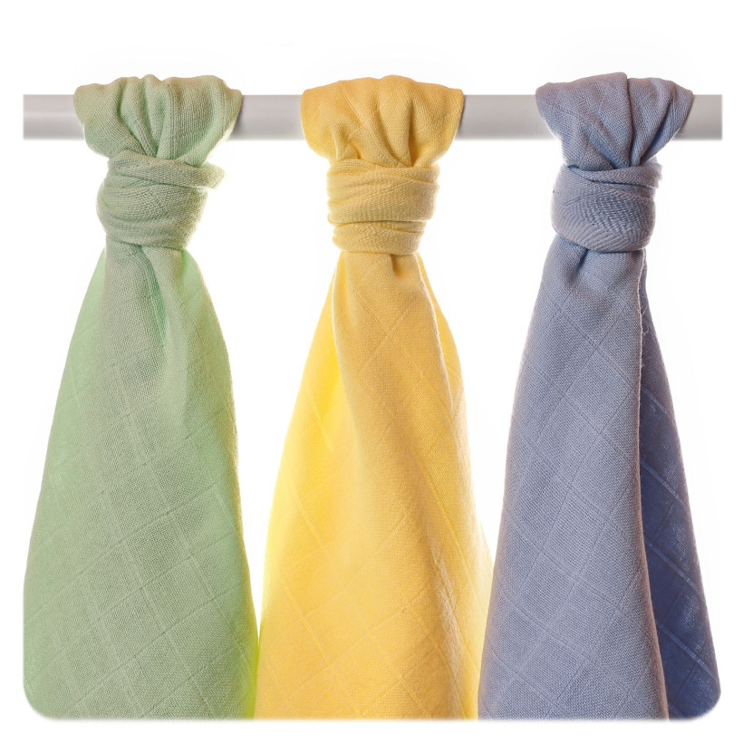 Organic Cotton Muslin Towels XKKO Organic 90x100 Old Times - Pastels For Boys