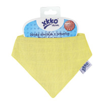 Organic Cotton Muslin Bandana XKKO Organic - Yellow 3x1ps (Wholesale pack.)