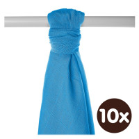 Bamboo muslin towel XKKO BMB 90x100 - Cyan 10x1pcs (Wholesale packaging)