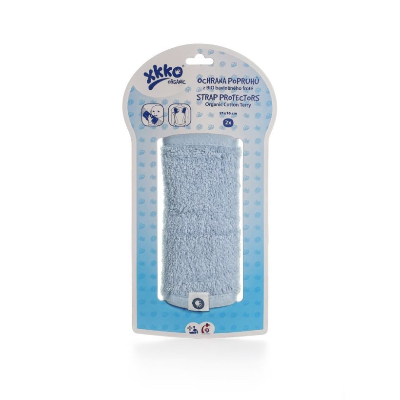 Organic cotton strap covers XKKO Organic - Baby Blue