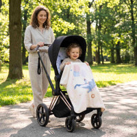 Stroller Seat Liner XKKO LUX - Sky Whale