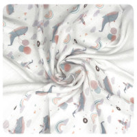 Bamboo muslins XKKO BMB 30x30 Digi - Sky Whale MIX 9pcs