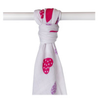 Bamboo muslin towel XKKO BMB 90x100 - Lilac Hearts