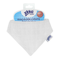 Organic Cotton Muslin Bandana XKKO Organic - White 3x1ps (Wholesale pack.)