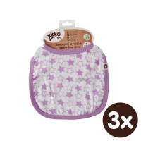 Bamboo Burp Cloth XKKO BMB - Little Stars Lilac 3x1ps (Wholesale packaging)