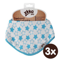 Bamboo bandana XKKO BMB - Little Stars Cyan 3x1ps Wholesale packing