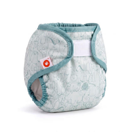 XKKO Diaper Cover Newborn - Safari Granite Green