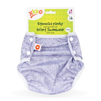 Infant swim nappy XKKO OneSize - Safari Lavender Aura