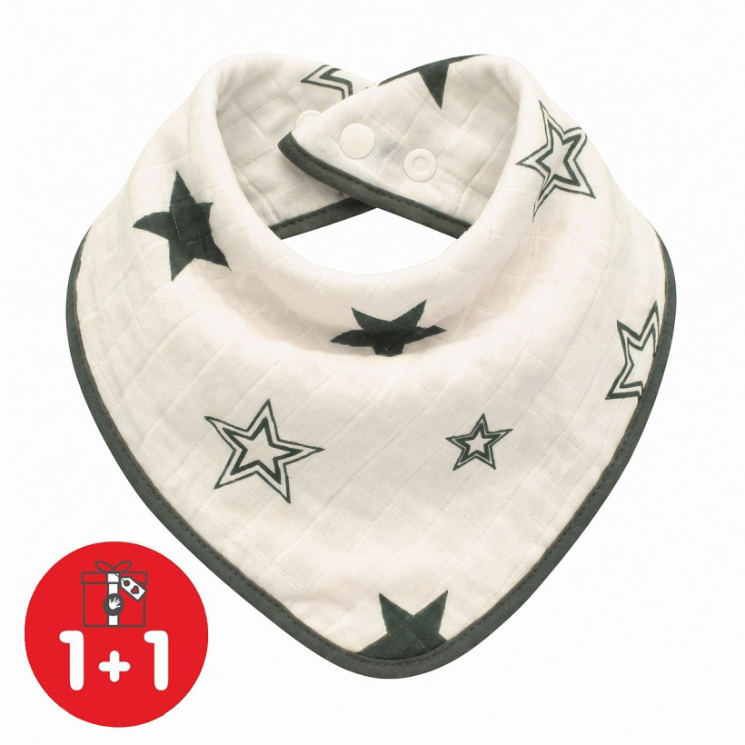 Bamboo bandana XKKO BMB - Natural Brown Stars
