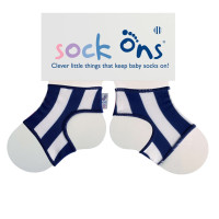 Sock Ons Navy Stripes 0-6m