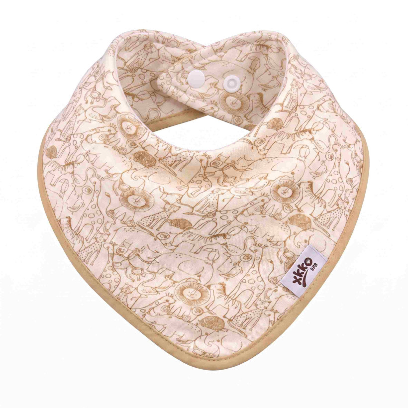 Bamboo bandana XKKO BMB Safari - Honey Mustard