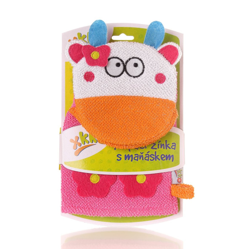 XKKO Cotton Bath Glove - Cow 12x1ps (Wholesale pack.)