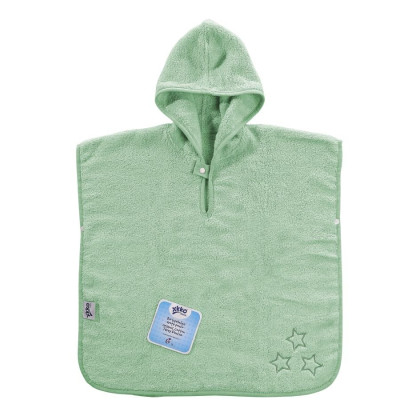 Organic cotton terry Poncho XKKO Organic - Mint Stars