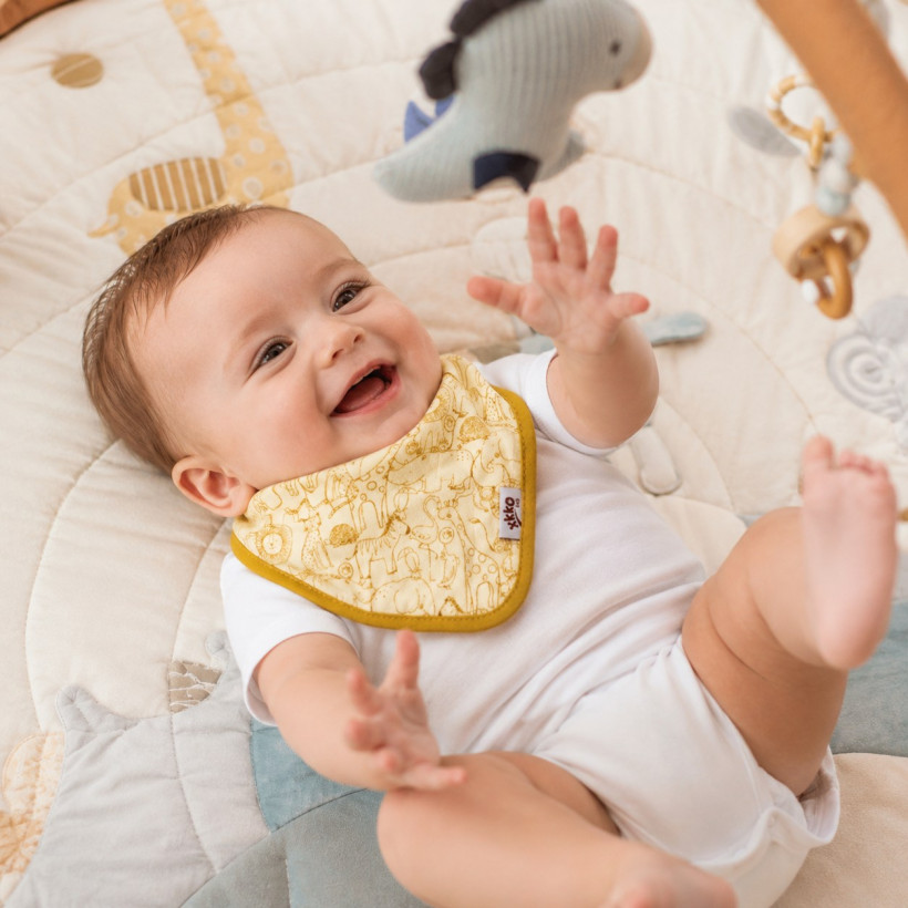 Bamboo bandana XKKO BMB Safari - Honey Mustard