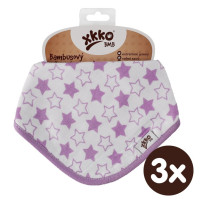 Bamboo bandana XKKO BMB - Little Stars Lilac 3x1ps Wholesale packing
