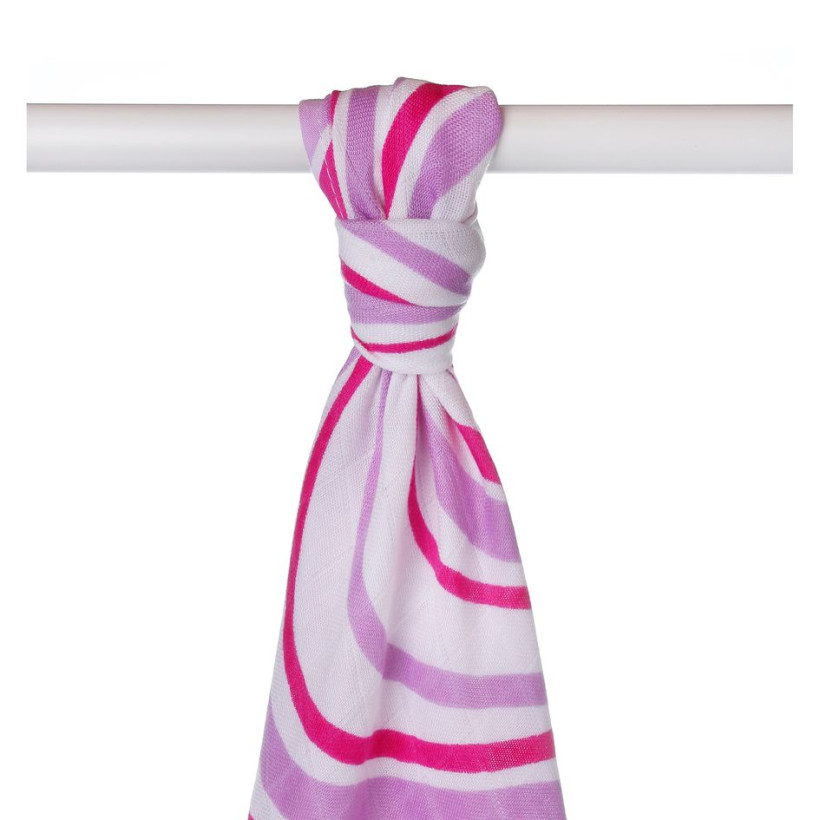 Bamboo muslin towel XKKO BMB 90x100 - Lilac Waves