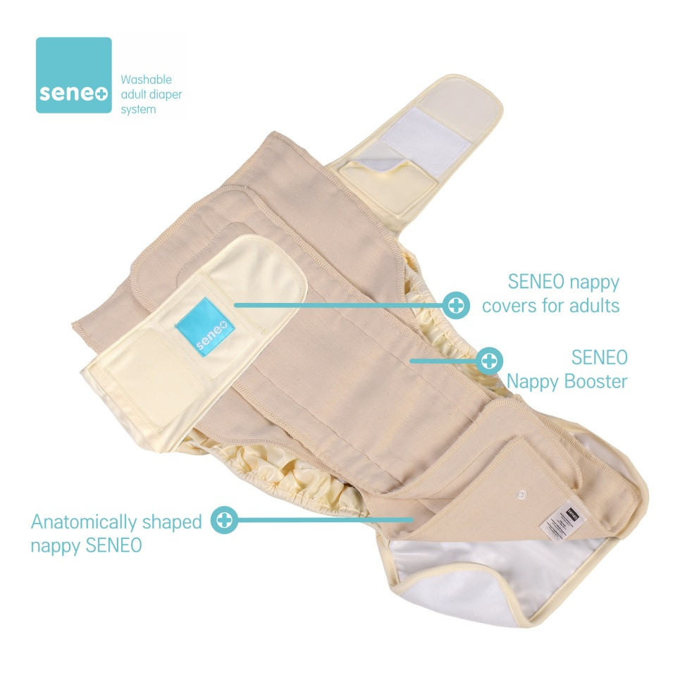 We recommend our SENEO Nappy Covers for Adults - White - the goods are in  stock.