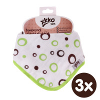 Bamboo bandana XKKO BMB - Lime Bubbles 3x1ps Wholesale packing