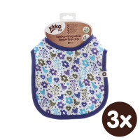 Bamboo Burp Cloth XKKO BMB - Flowers&Birds Boys (with PUL)  3x1ps (Wholesale packaging)