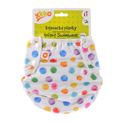 Infant swim nappy XKKO OneSize - Watercolour Polka Dots