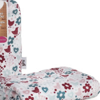 Bamboo swaddle XKKO BMB 120x120 - Flowers&Birds Girls