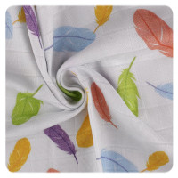 Bamboo swaddle XKKO BMB 120x120 - LE Colour Feathers