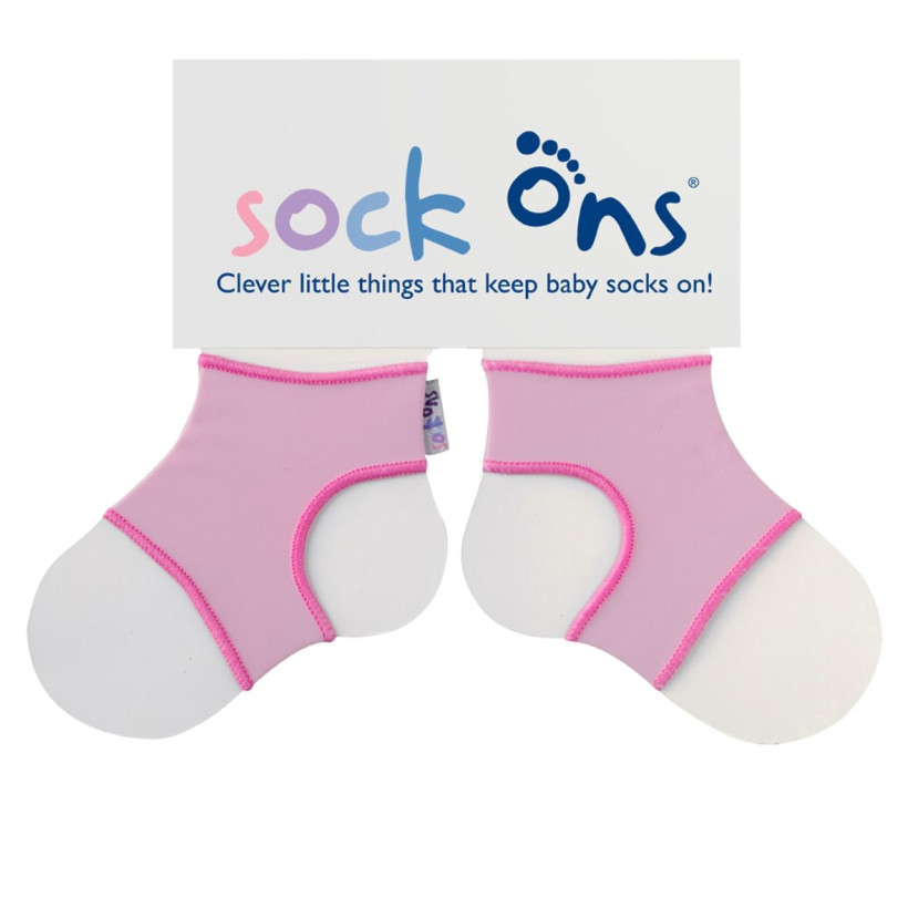Sock Ons Baby Pink 6-12m