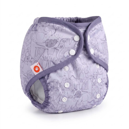 XKKO Diaper Cover One Size - Safari Lavender Aura