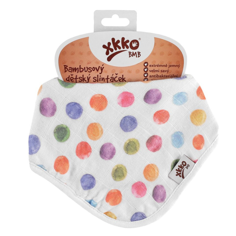 Bamboo bandana XKKO BMB Digi - Watercolour Polka Dots