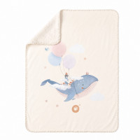 Spanish baby blanket XKKO LUX 75x100 - Sky Whale
