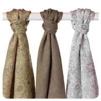 Bamboo muslins XKKO BMB 70x70 - Safari Atmosphere MIX 3pcs