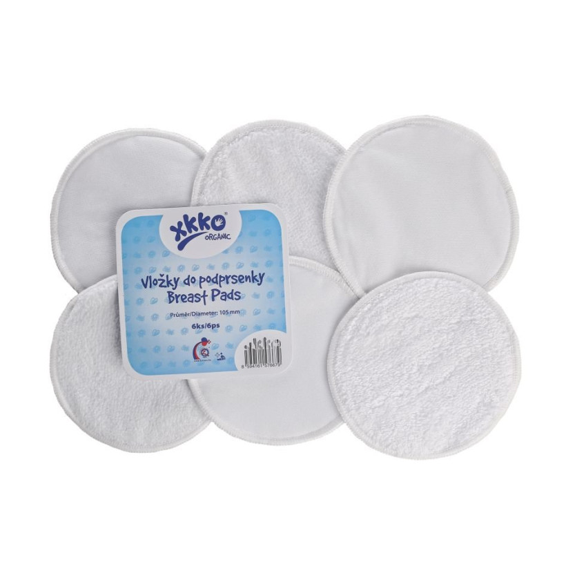 Breast Pads XKKO Organic - White 5x6ps (Wholesale pack.)