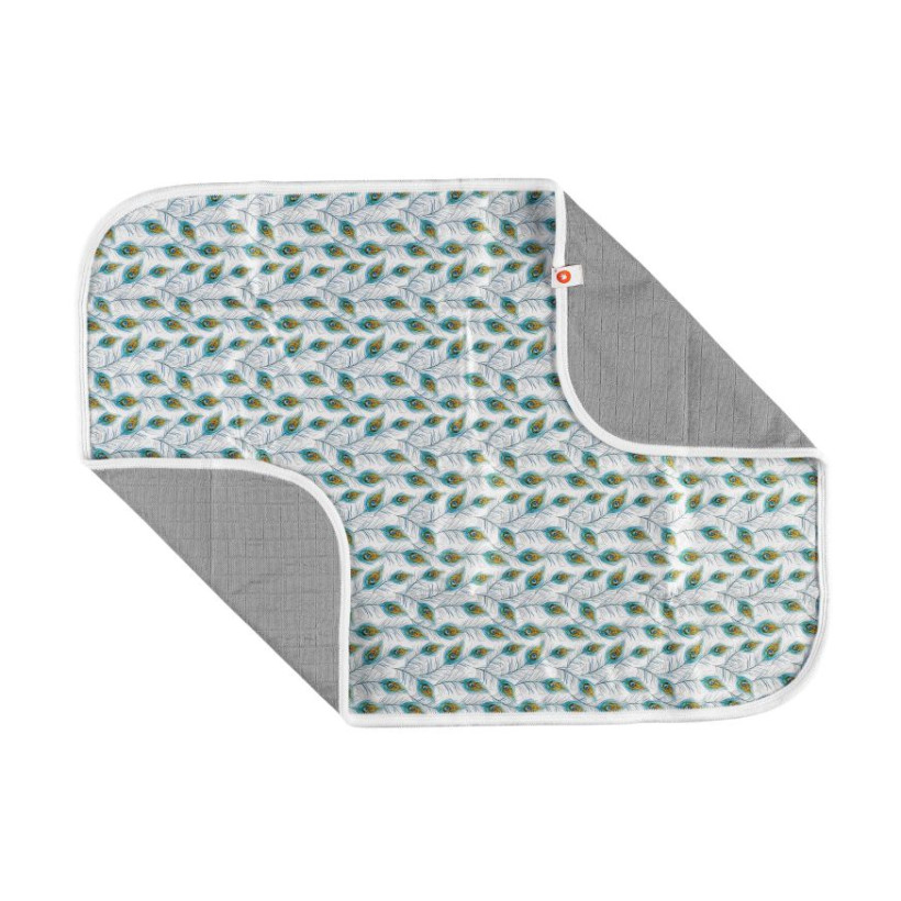 Washable Changing Pad XKKO 50x70 - Peacock Feathers
