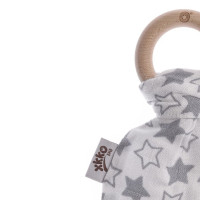 XKKO BMB Bamboo teether with Leaves - Silver Little Stars