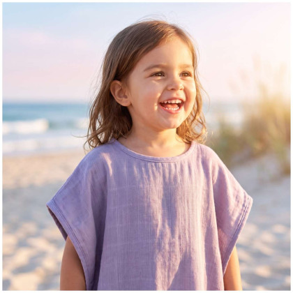 Bamboo Muslin Poncho XKKO BMB Colours - Lavender Aura