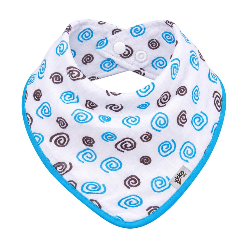 Bamboo bandana XKKO BMB - Cyan Spirals