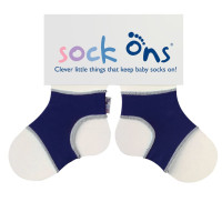 Sock Ons Navy 0-6m