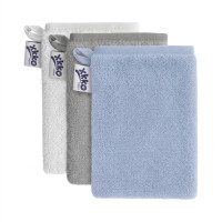 Organic cotton Terry Bath Glove XKKO Organic - Baby Blue MIX
