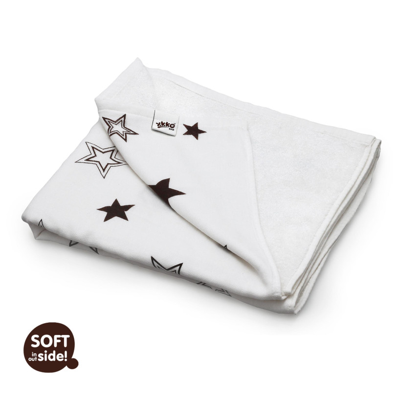 Bamboo blanket XKKO BMB 130x70 - Natural Brown Stars 5x1ps Wholesale packing