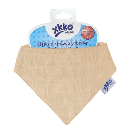 Organic Cotton Muslin Bandana XKKO Organic - Peach