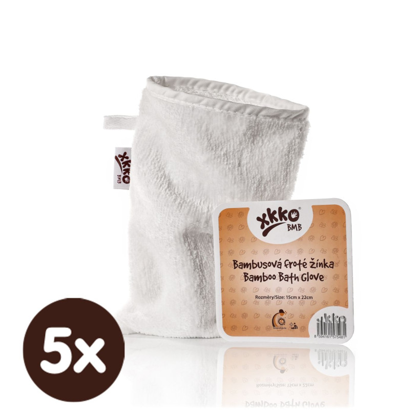 Bamboo Terry Bath Glove XKKO BMB - Natural