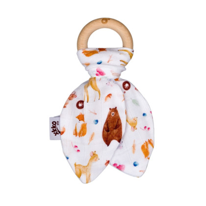 XKKO BMB Bamboo teether with Leaves Digi - Wild Forest