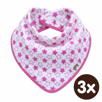 Bamboo bandana XKKO BMB - Little Stars Magenta 3x1ps Wholesale packing