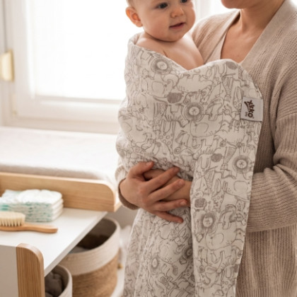 Bamboo muslin towel XKKO BMB 90x100 - Safari W/Atmosphere