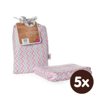 Bamboo swaddle XKKO BMB 120x120 - Baby Pink Chevron 5x1ps (Wholesale packaging)