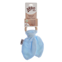 XKKO BMB Bamboo teether with Leaves - Baby Blue