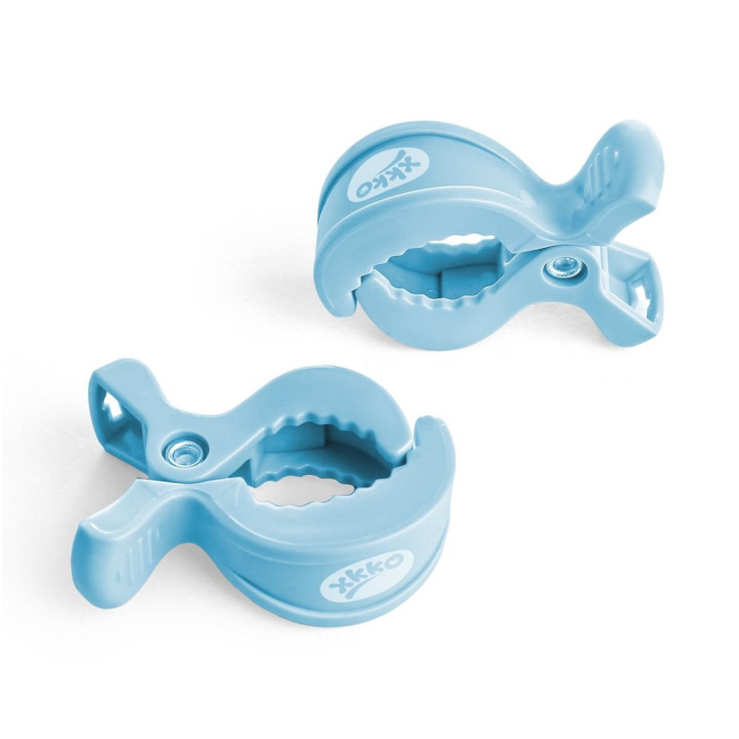 Pram Clips XKKO - Baby Blue 21x2ps (Wholesale pack.)